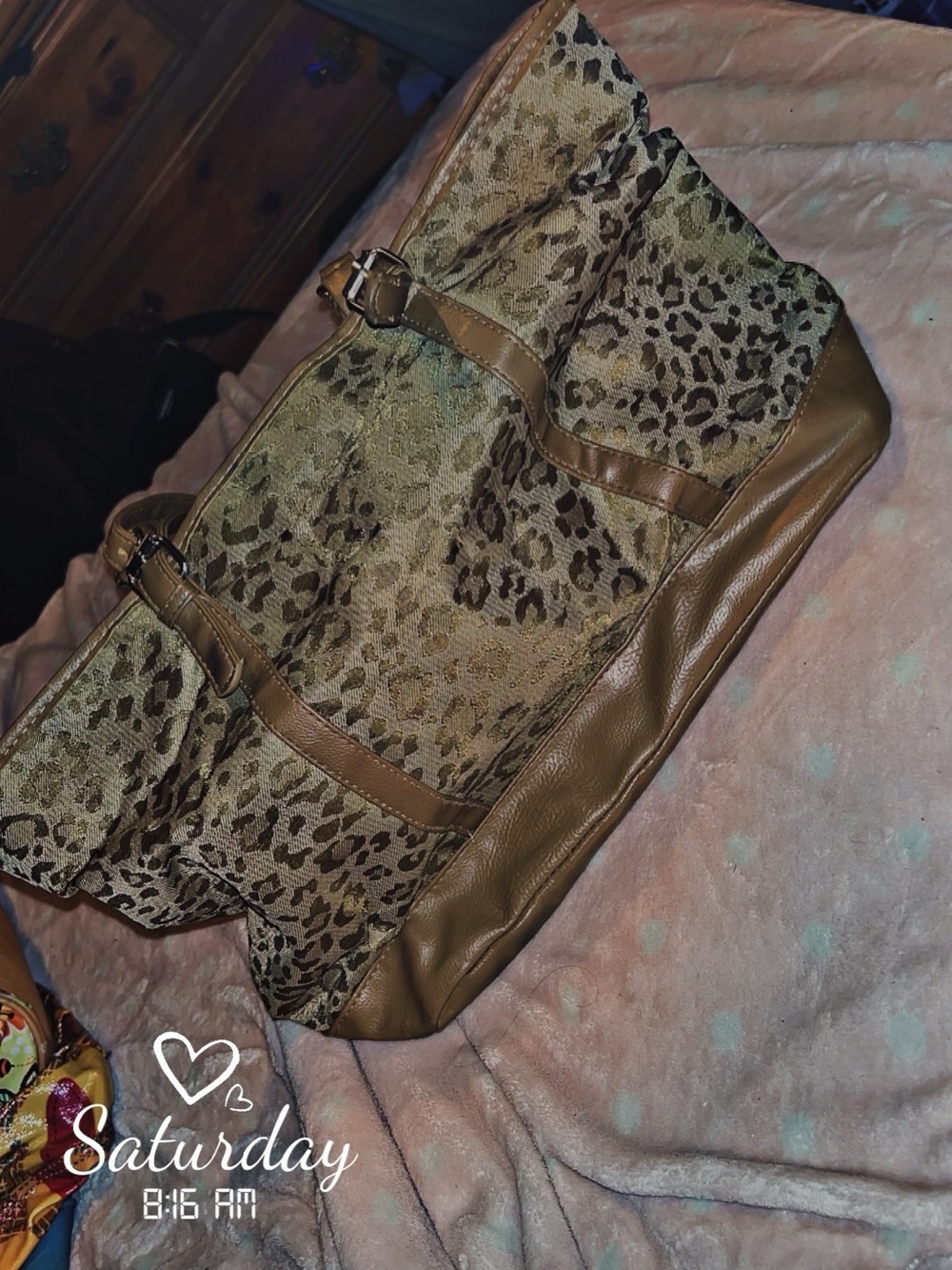 Leopard Print Brown Women's Weekender Bag